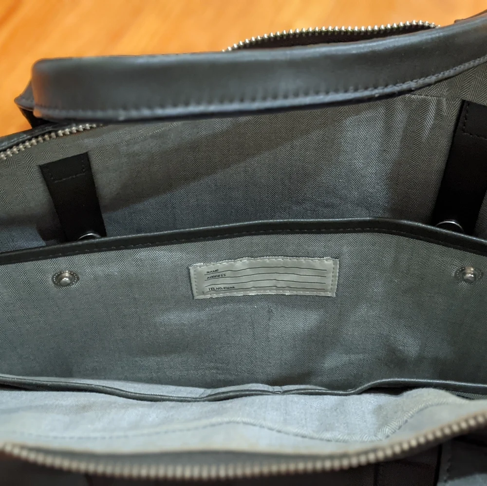 Jack Spade green leather briefcase